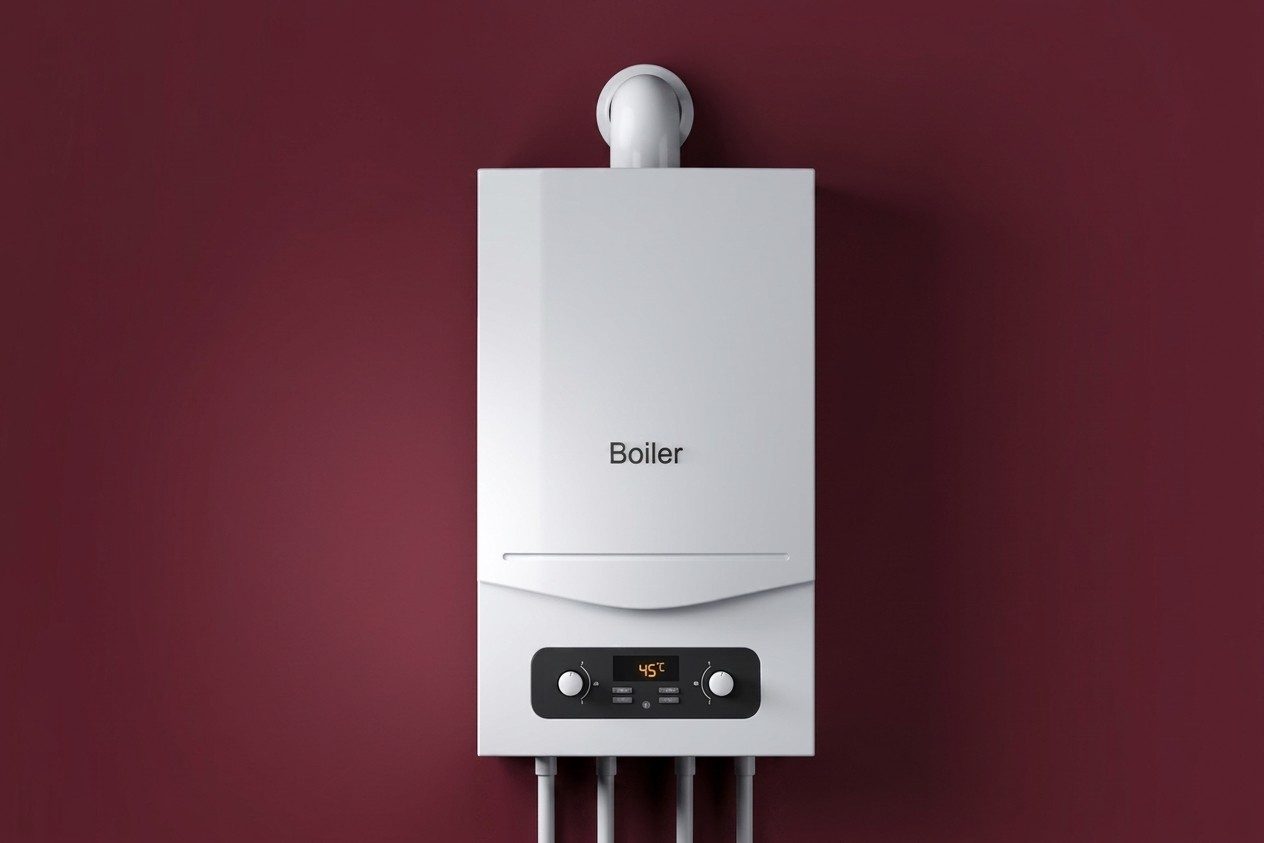 A wall-mounted combination boiler